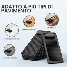 Carica l'immagine nel visualizzatore di Gallery, Oderra Fermaporta da Pavimento, 6 Pezzi, Nero, Impilabile 3-12 mm