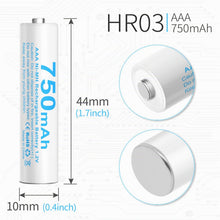 Carica l'immagine nel visualizzatore di Gallery, Batteria AAA HR03 di Ricambio Compatible con Telefoni Cordless Gigaset 750Mah (4)