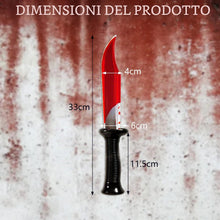 Carica l'immagine nel visualizzatore di Gallery, Coltello Finto Halloween 35 cm, Pugnale Finto, Coltello di Plastica Riutilizzabile per Halloween Carnevale Costume Acces