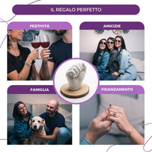 Carica l'immagine nel visualizzatore di Gallery, BWAY Calco Mani Coppia - Regali Natale Originali - Calco Mani con Gesso per Stampi e Alginato - Idee Regalo per Coppie, Fidanzati e Famiglie - Regalo per San Valentino e Anniversari