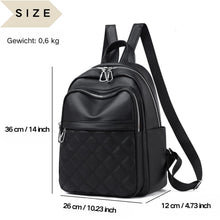 Carica l'immagine nel visualizzatore di Gallery, Suweir Zainetto Donna Elegante Zaino Donna Pelle PU Zaino da Città Impermeabile Casual Daypack Backpack per il Lavoro per Viaggi, Lavoro, Scuola (Nero)