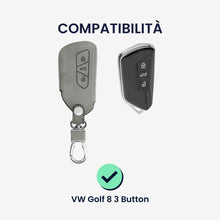 Carica l'immagine nel visualizzatore di Gallery, kwmobile Custodia Compatibile con VW Golf 8 con 3 tasti - Cover Chiavi Auto Protezione Copri Telecomando - Copertina Cop