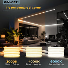 Carica l'immagine nel visualizzatore di Gallery, BRIMETI Striscia COB LED Luce 220V 2M Blanc Chaud 3000K Impermeabile IP65 LED Neon Nastro Alta Luminosità 320LED/m Fless