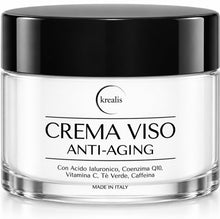 Carica l'immagine nel visualizzatore di Gallery, Crema Viso Antirughe 100ml, Acido Ialuronico, Coenzima Q10 e Vitamina C