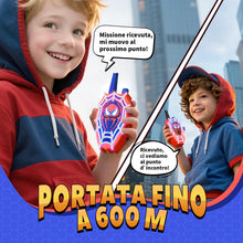 Carica l'immagine nel visualizzatore di Gallery, Mirthigig Walkie Talkie Bambini, Ragnatela con Luci e Occhi Lampeggianti, Giocattolo Gioco Bambino 3 4 5 6 7 8 10 11 Anni, Giocattoli Giochi Bambini 3-12 Anni, Natale Regalo Bimbo 3-12 Anni Maschio