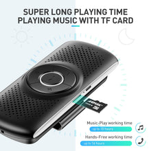 Carica l'immagine nel visualizzatore di Gallery, AGPTEK Vivavoce Auto Bluetooth 5.3 con Siri Assistente Comandi Vocali di Google Altoparlante Kit e Scheda TF Supporto per Aletta Parasole Connessione Automatica, Nero