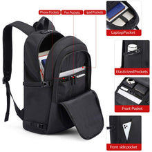 Carica l'immagine nel visualizzatore di Gallery, WENIG Zaino Laptop 17 Pollici Antifurto Impermeabile Uomo Grande Capacità PC Portatile con Ricarica USB Zaino da Viaggio Affari per Tempo Libero Scuola College - Nero