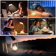 Carica l'immagine nel visualizzatore di Gallery, Lampada da Scrivania Bambina, Led Lampada da Tavolo 5 Luminosità 3 Modalità, Lampada Lettura Bambini Ricaricabile, Luce 