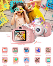 Carica l'immagine nel visualizzatore di Gallery, Macchina Fotografica Bambini, Gofunly 2.0 Pollici Schermo Mini Ricaricabile Fotocamera Digitale, 1080P HD Videocamera Regalo Giocattolo di Natale &amp;Compleanno per Ragazze 3-12 Anni, Scheda 32GB