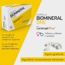 Carica l'immagine nel visualizzatore di Gallery, Biomineral One Capelli Più Forti, Voluminosi e Spessi, 30 Compresse, Integratore per Capelli a Base di Lactocapil Plus con Biotina, Vitamina D, Acido Linoleico e Taurina