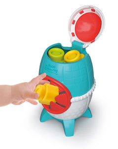 Clementoni - 17806 - Soft Clemmy - Touch, Explore And Play Sensory Rocket, Razzo con Mattoncini Morbidi e Personaggio, Set Costruzioni Prima Infanzia Multilingua per Bambini 6 Mesi, Made in Italy