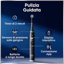 Carica l'immagine nel visualizzatore di Gallery, Oral-B iO 6 Spazzolino Elettrico, 2 Testine, Custodia, Dentifricio, Nero