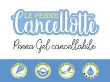 Carica l&#39;immagine nel visualizzatore di Gallery, Colourbook Cancellotte - Set 12 Penne Gel Cancellabili Ricaricabili, Gomma a semisfera, Diametro Punta 0,7 mm (Colour Mix 4)