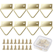 Carica l'immagine nel visualizzatore di Gallery, Ganci per quadri per parete rigida Kit per appendere quadri Gancio per parete rigida Triangolo grande 8pc-E