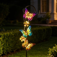 Carica l'immagine nel visualizzatore di Gallery, BORDEAG Lampada solare per esterni, giardino, 2 pezzi, lampade da giardino solari con farfalle impermeabili IP44, lampad