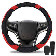 Carica l'immagine nel visualizzatore di Gallery, URAQT Coprivolante Auto in Pelle Microfibra, Coprivolante Auto Universale 37-39 cm, Coprivolantes Autos Pelle con Copri 
