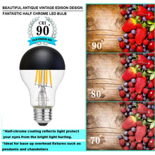 Carica l'immagine nel visualizzatore di Gallery, 6W E27 Lampada a LED specchio Nero opaco A19 bianco caldo dimmerabile 2PCS
