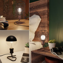 Carica l'immagine nel visualizzatore di Gallery, ledscom.de Lampada da tavolo RETRA, interruttore, bronzo, 1x E27 max. 60W