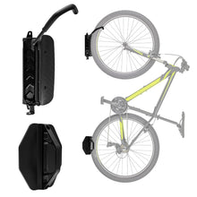 Carica l'immagine nel visualizzatore di Gallery, Supporto Bici da Muro Girevole, Portabici da Muro Salvaspazio per Garage &amp; Casa, Gancio Bici Muro Robusto, Fino a 30 kg,