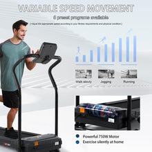Carica l&#39;immagine nel visualizzatore di Gallery, ISE Tapirulan, Tapis Roulant Elettrico Pieghevole, Motore750W, Folding Treadmill con Schermo LCD per Velocità, Tempo, Distanza e Calorie, Ideale per Casa/Ufficio, Tapirulan Elettrico Offerte Bluetooth