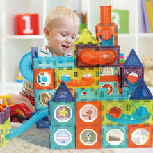 Carica l'immagine nel visualizzatore di Gallery, BINZKBB Deluxe 110 Pezzi Set Costruzioni Magnetiche per Bambini - Gioco Blocchi Magnetico Luminescente - Gioco Educativo STEM e Creativo per ragazzi e ragazze - Età 5 6 7 8 10+ Anni Ottima Idea Regalo