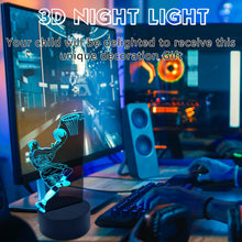 Carica l'immagine nel visualizzatore di Gallery, Luce Notturna da Basket per Bambini, Lampada da Illusione 3D LED, Telecomando 16 Cambia Colore Dimmerabile, Regali Ragaz