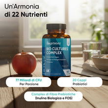 Carica l'immagine nel visualizzatore di Gallery, Fermenti Lattici Probiotici e Prebiotici, 77 Miliardi di CFU, 20 Ceppi