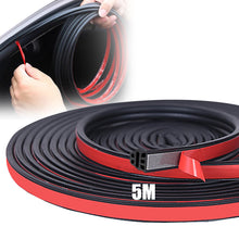 Carica l'immagine nel visualizzatore di Gallery, 5M Guarnizione autoadesiva in gomma striscia sigillante adatta per porte auto cofano e portellone insonorizzante e impermeabile universale.