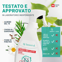 Carica l'immagine nel visualizzatore di Gallery, SOS ANTI CIMICI DA LETTO XXL - Spray Insetticida CHOC Trattamento naturale con Oli Essenziali e Fiore di Piretro Vegetal