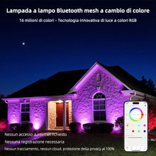 Carica l'immagine nel visualizzatore di Gallery, iLC LED Faretto Esterno 80W, equivalente a 800W, Cambio Colore Rgbw, 16 Milioni Colori, Raggruppamento, Timer 8000 lumen