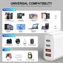 Carica l&#39;immagine nel visualizzatore di Gallery, Caricatore USB C Alimentatore - 45W Presa Rapido Replacement for iPhone 16 15 14 13 12 11 Pro Max Plus Mini SE 2020 XS XR,Pad,4-Port USB C Spina Caricabatterie Carica Batterie USBC Cellulare