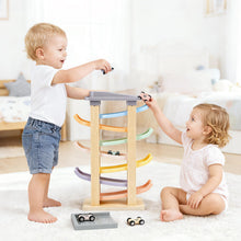Carica l'immagine nel visualizzatore di Gallery, Joyreal Giochi Montessori 1 2 anno - Piste Macchinine Cars per Bambini, Giochi Legno Bambini con 8 Mini Auto Giocattolo 