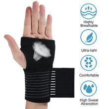 Carica l'immagine nel visualizzatore di Gallery, ACWOO Fascia da Polso 2 Pezzi, Supporto Polso Elastica Ambidestra, Tutore Tunnel Carpale, Palm Support per Dolori Artico