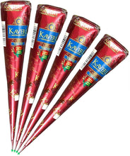 Carica l'immagine nel visualizzatore di Gallery, Henné 100% Natural Kaveri Mehendi Cone 4 x 25 g, Senza Sostanze Chimiche, Senza PPD