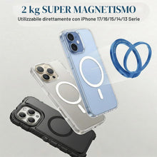 Carica l'immagine nel visualizzatore di Gallery, Supporto Magnetico ad Anello per Cellulare per MagSafe (blu) - Anello e Supporto Ruotabile a 360°, Compatibile con iPhon