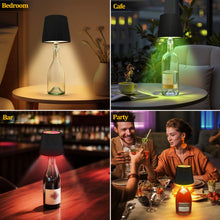 Carica l'immagine nel visualizzatore di Gallery, Lampada per Bottiglie Senza Fili LED, Lampada Scrivania Touch Dimmable RGB, Ricarica USB-C, Lampadina Decorativa per Cam