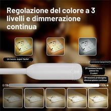 Carica l'immagine nel visualizzatore di Gallery, Lampada da lettura a LED Ricaricabile USB Braccio Flessibile Bianco