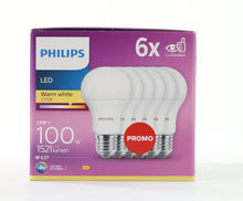 Carica l'immagine nel visualizzatore di Gallery, Philips LED Lampadine a Goccia, E27, 13W Equivalenti A 100W, Luce Bianca Calda, 6 Pezzi [Classe di efficienza energetica E]