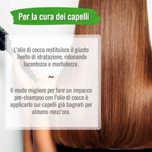 Carica l&#39;immagine nel visualizzatore di Gallery, Exponatura Olio di Cocco Biologico Certificato: Fonte di Benessere e Bellezza Naturale e Sostenibile. Puro - Vergine - Crudo Spremuto a Freddo -500ml