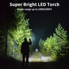 Carica l'immagine nel visualizzatore di Gallery, Azyvum Torcia LED Ricaricabile, Mini Super Luminoso Torcia Potente, 3 Modalità di Illuminazione, Alta Potente, Zoomabile