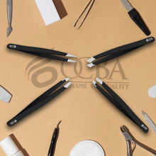 Carica l'immagine nel visualizzatore di Gallery, OCBA 4 pezzi Pinzette per sopracciglia professionali Pinzette per sopracciglia con punta in acciaio inossidabile per la 