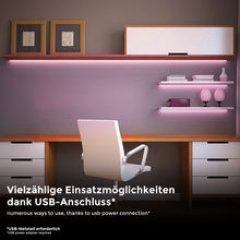 Carica l'immagine nel visualizzatore di Gallery, B.K.Licht Striscia LED Smart RGB, 2m, App, Wi-Fi, alimentazione USB, cambia colore con lo smartphone, adesiva, accorciab