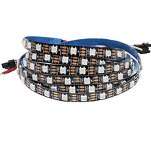 Carica l'immagine nel visualizzatore di Gallery, WS2812B Striscia LED, 2m RGB Strisce Pixel 5V 5050 120 LEDs IP30 Flessibile Nero PCB Pieno di Colori Nastri Intelligente