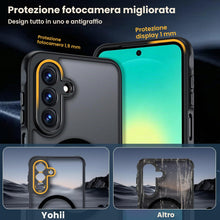 Carica l'immagine nel visualizzatore di Gallery, Yohii Traslucida Opaca Magnetic Cover per Samsung Galaxy A27 5G, Nero