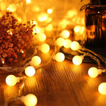 Carica l'immagine nel visualizzatore di Gallery, ENLACE Catena luminosa a LED USB, 3 metri, 20 sfere, luce bianca calda, luce fissa