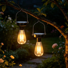 Carica l'immagine nel visualizzatore di Gallery, Lampadine Solari Sospese da Esterno Led,2 Pezzi Lampadine a Energia Solare,Lampadina Solare Luci Esterne,Lampade Sospese