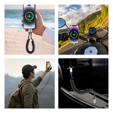 Carica l'immagine nel visualizzatore di Gallery, Acecene Cavo a spirale da USB C a Lightning [2 pezzi], MFi Certified Carplay cavo di ricarica iPhone corto, 2.4A USB C a