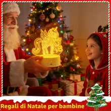 Carica l'immagine nel visualizzatore di Gallery, UneedMe Regali unicorno per ragazze, unicorno luce notturna per bambini, giocattoli per bambini età 3 4 5 6 7 8 9+ anni,