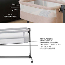 Carica l'immagine nel visualizzatore di Gallery, Kinderkraft NESTEE UP 2 Culla da affiancare, Lettino Co-Sleeping, 5 livelli di regolazione dell’altezza, 4 ruote per poterlo, Facile da Montare, Accessori materasso, Morbido materiale, Grigio Claro