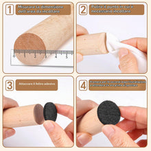 Carica l'immagine nel visualizzatore di Gallery, moinkerin 96 Pezzi Feltrini Autoadesivi per Sedie Rotondi 20mm Feltrini per Mobili Pesanti 5mm Thick filtrini sotto la s